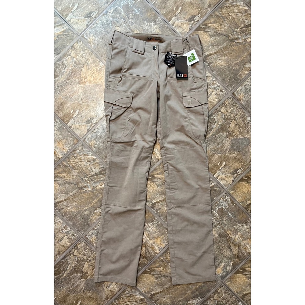 5.11 Tactical Stryke Pants Women 2 Long Khaki NWT Flex-Tac Cargo 64386